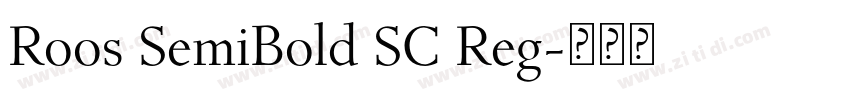 Roos SemiBold SC Reg字体转换
